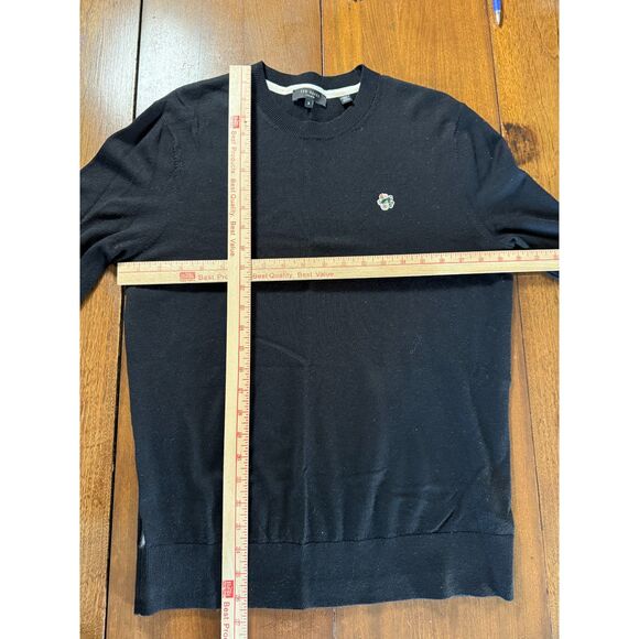 Ted Baker London Lightweight Black Wool Sweater Size 3(s/m) Old money MSRP $175 - Picture 11 of 11